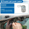 Silver metallic boot lock cylinder with cylindrical body and flat mounting bracket for toyota tundra 2014-2021