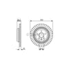 Bosch Brake Rotor Single Rear BD1545
