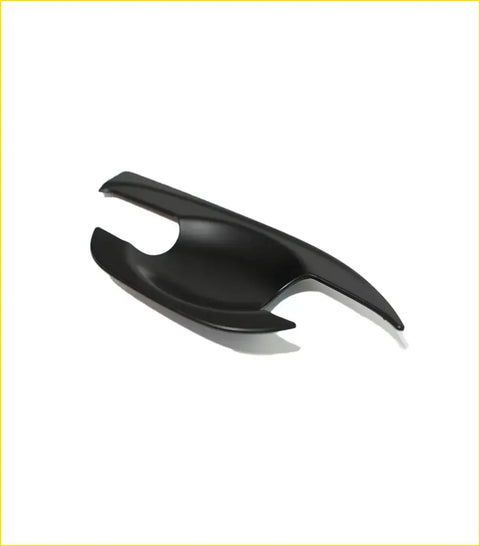 Black glossy plastic car door handle cover with sleek curved design for bowl inserts colorado trailblazer