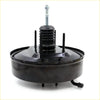 Black brake booster with central threaded rod and rubber-mounted piston for Toyota Hilux 1985-1997 models