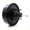 Black circular brake booster with central threaded rod and rubber boot for toyota hilux rn80 rn90 yn86 2wd 1985-1997