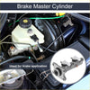 Gray metallic brake master cylinder with dual-piston design and mounting flanges for toyota hiace van commuter