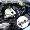 Gray metallic brake master cylinder with two white plastic push rods and flanged base for Toyota Hiace Van Commuter