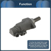 Gray metallic brake master cylinder with cylindrical output shaft and threaded ports for toyota highlander 2001-2003 use