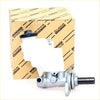 Silver metallic brake master cylinder with white reservoir cap and black seal in toyota lexus genuine parts box for hilux mk7