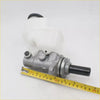 Silver metallic brake master cylinder with white plastic reservoir cap and black rubber seals for toyota hilux mk7