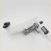 White plastic brake master cylinder with black cap and metallic housing for toyota hilux revo 2015-2023