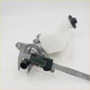 White plastic brake fluid reservoir with black rubber cap and metal bracket for toyota hilux revo 2015-2023 brake master cylinder
