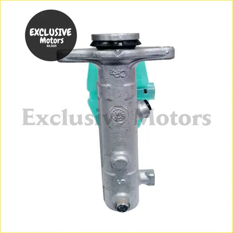 Silver metallic brake master cylinder with teal plastic parts and black seal for toyota land cruiser prado hilux 1999+