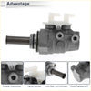 Gray metallic brake master cylinder with white plastic fittings and black rubber seal for toyota sienna 2004-2009