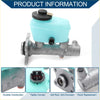 Light blue translucent plastic brake master cylinder reservoir on metallic gray unit with black fittings for toyota 4runner