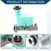 Light blue plastic reservoir with metallic gray brake master cylinder body and black cap for toyota rav4 1997-2000
