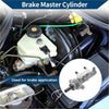 Gray brake master cylinder with black cap and metallic fittings shown in circular view for toyota sienna 1998-2002