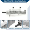 Silver metallic brake master cylinder with white plastic and black rubber parts for toyota sienna 1998-2002