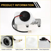 White plastic brake master cylinder reservoir with black cap metal fittings and red black wiring for toyota hilux ln3 ln6