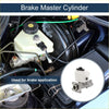 White plastic brake master cylinder with black cap and metal brackets for Toyota 4Runner 1980-1995