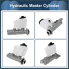 White plastic reservoir mounted on gray cast iron brake master cylinder with black seals for Toyota 4Runner 1995-2002