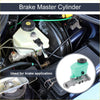 Teal brake master cylinder with black cap and metallic fittings for toyota 4runner 1996-2000 shown from back side