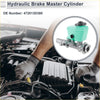 Teal and silver hydraulic brake master cylinder with black cap for toyota 4runner 1996 to 2000