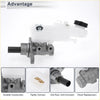 White plastic and metallic brake master cylinder with black cap for toyota avensis 2009-2018 with reservoir