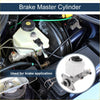 White plastic brake master cylinder with black cap and metal bracket for toyota hilux 1988-1997