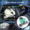 Teal and gray brake master cylinder with black cap shown in inset view for toyota hilux mk4 1997-2001