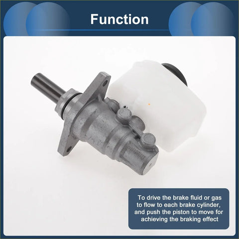 Gray metallic brake master cylinder with white reservoir attached for toyota land cruiser 3.0td 2002-2009
