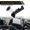 Black hydraulic brake master cylinder with white reservoir and metal fittings for toyota pickup 1981-1988