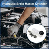 White plastic brake master cylinder with black cap and metal fittings for toyota townace 2008 with reservoir