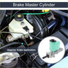 Teal plastic and metal brake master cylinder with black cap for toyota tundra 2000-2006 shown from the back side