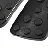 Black metal brake pedal pads cover with brushed finish and raised rubber pads for toyota alphard 2015-2023