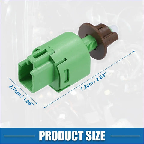 Green plastic brake stop light lamp switch connector with brown cap for toyota land cruiser 2008-2020 seen from back