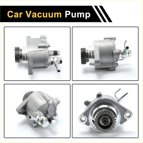 Silver metallic brake vacuum pump with gear-driven design and multiple threaded ports for toyota land cruiser 1995-2003