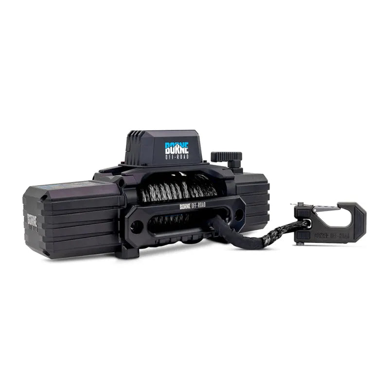 Borne Off-Road Bnwn-12-SBK 12K Winch - Black Synthetic