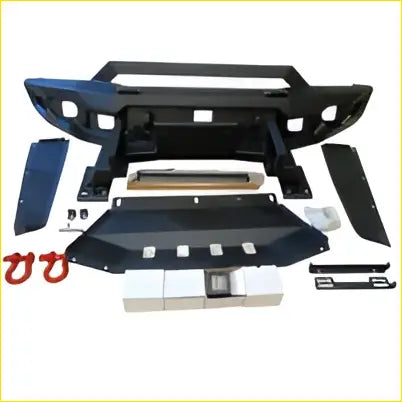Black plastic bull bar bumper guard kit with mounting brackets for byd shark 6 2024 matte black finish