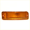 Orange rectangular amber bumper bar indicator light with textured lens and two mounting holes for toyota hilux 1988-1997