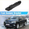 Black plastic front bumper bracket retainer for toyota highlander 2008-2010 shown from the back side