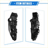 Black plastic bumper brackets support covers with molded contours and mounting tabs for Toyota RAV4 2019-2023 back side