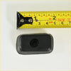Black rubberized rectangular foot pedal with central circular hole for bumper gate rubber set toyota hilux 1979-1983