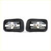 Black rubber car door handle covers with white plastic internal parts for bumper reflector toyota hilux 1997-2005 back side
