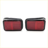 Pair of black-framed red rectangular textured bumper reflectors for toyota hilux 4runner 1997-2005 x2