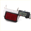 Red rectangular bicycle reflector with black frame and textured surface bumper reflector for toyota hilux 1997-2005