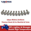 Manifold & Turbo 10 Pcs M10X1.5X45Mm Titanium Stud Kit