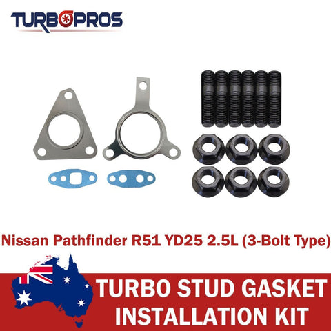 Nissan Pathfinder R51 YD25 2.5L 3-Bolt Turbo Installation Stud & Gasket Kit
