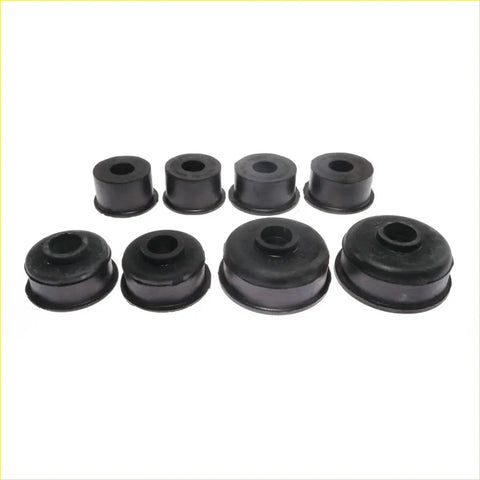 Set of black rubber cabin mounting bushings for toyota hilux 1988-1997 suspension system