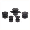 Set of black rubber cabin mounting bushings in various sizes for toyota hilux 2004-2015 engine mounts