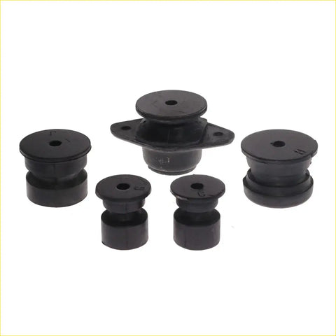 Set of black rubber cabin mounting bushings in various sizes for toyota hilux 2004-2015 engine mounts