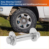 Silver metal camber alignment bolt with hex head and flanged ends for toyota rav4 2000-2005 tie rod adjustment