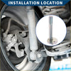 Silver metal camber alignment bolt with threaded shaft and flanged base for toyota t100 shock absorber mounting