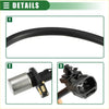 Black rubber-coated camshaft and crank position sensor cable with metallic head and black plastic connector for toyota t100